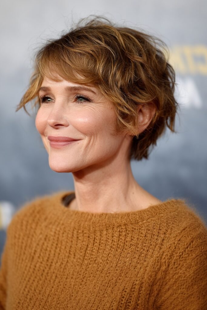 Textured Chin-Length Bob with Messy Waves
