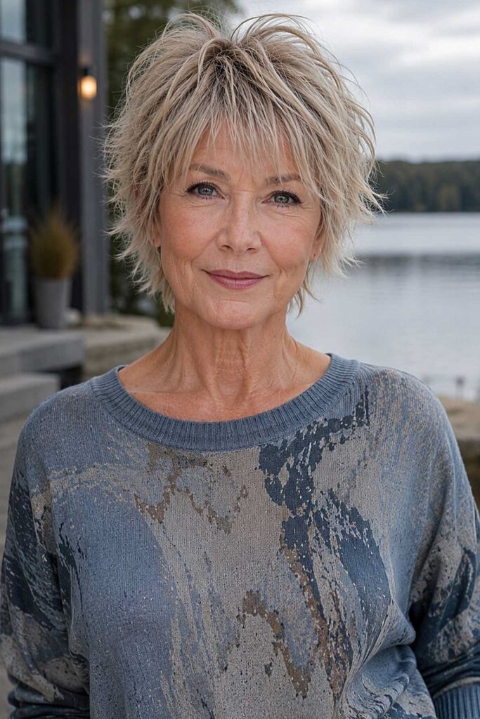 21. Textured Short Shag with Spiky Layers