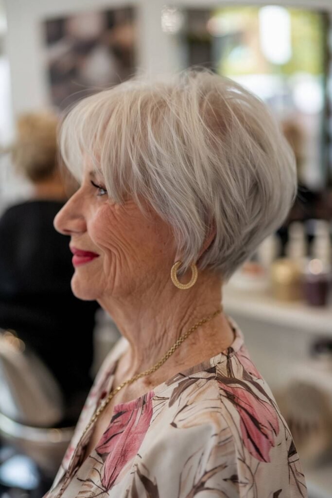 Textured Voluminous Bob with Wispy Bangs