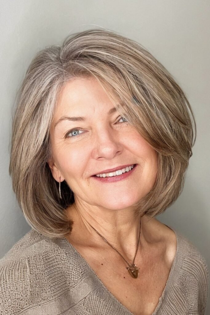 Voluminous C-Curve Bob with Long Layers