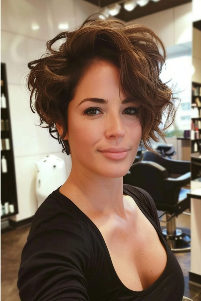 Voluminous Side-Parted Curls with Face-Framing Layers