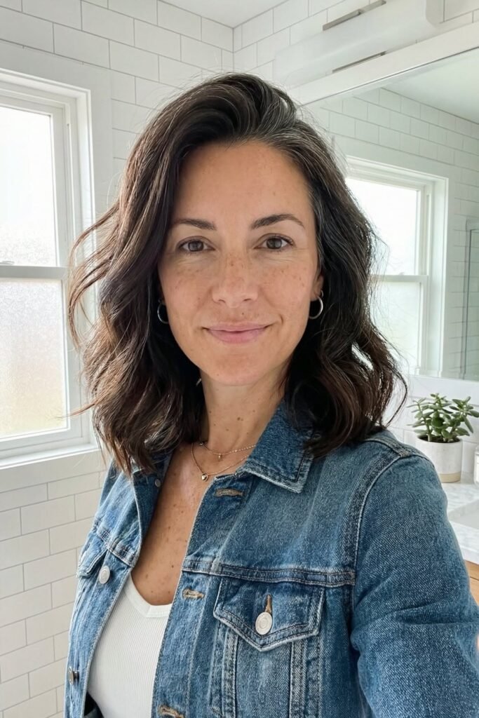 Wavy Mid-Length Cut with Subtly Flipped Ends