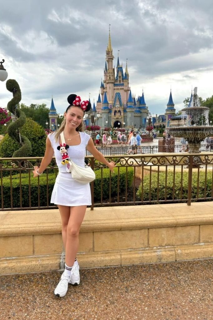 White Cap Sleeve Bodysuit + White Mini Skirt + White Athletic Sneakers