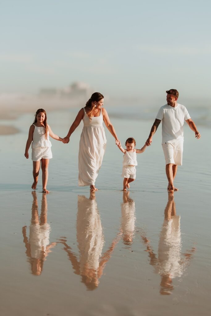 White Shirt + White Shorts + White Maxi Dress