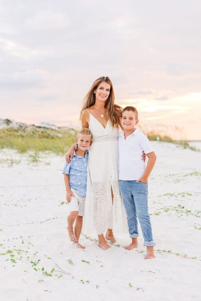  White Sleeveless Maxi Dress + Blue Star Print Shirt + White Shorts + White Polo Shirt + Blue Jeans