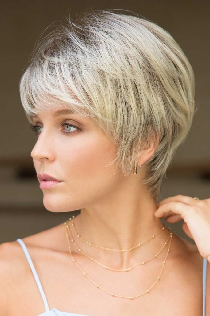 Wispy Layered Pixie with Face-Framing Bangs