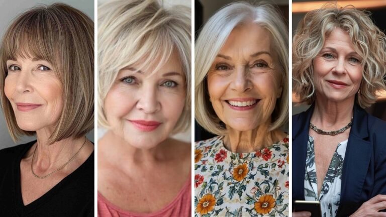 20 Beautiful Bob Hairstyles for Women Over 60 That Create Volume and Confidence