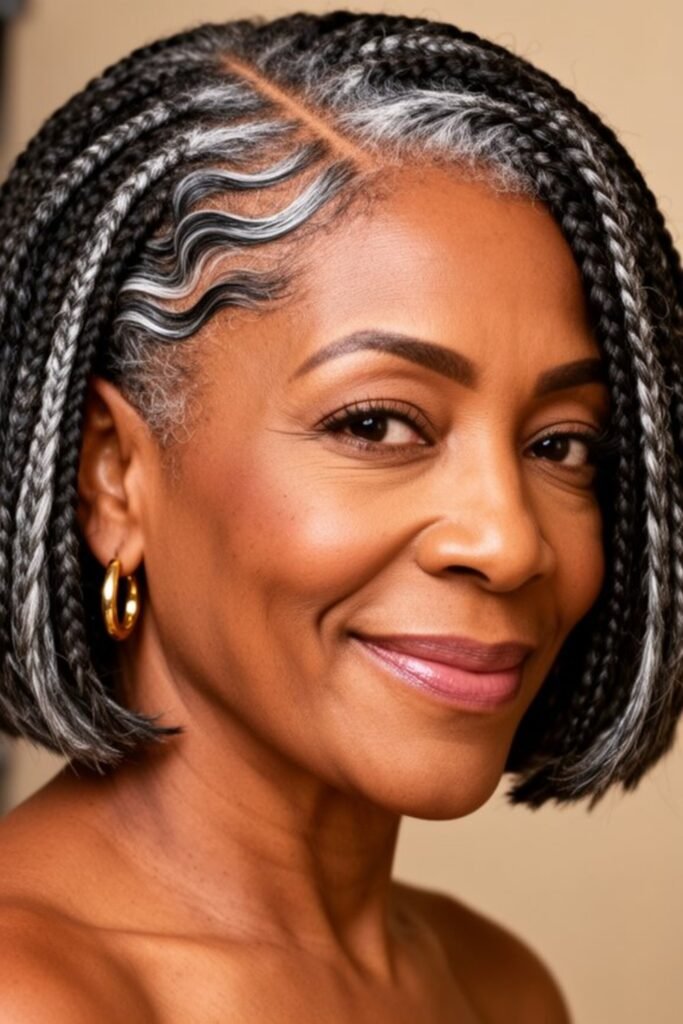 Braided Bob with Defined Waves