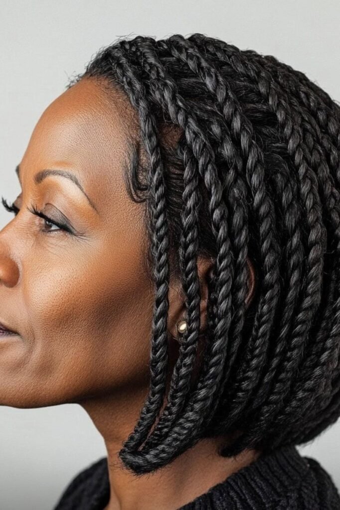 Braided Bob with Textured Detail