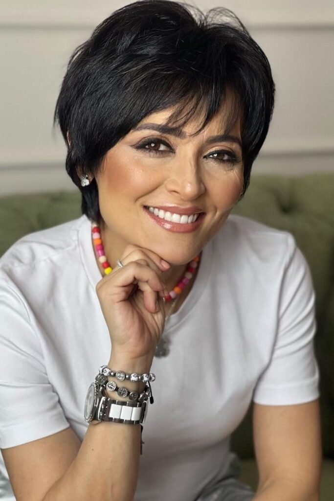 Classic Textured Pixie with Short Fringe