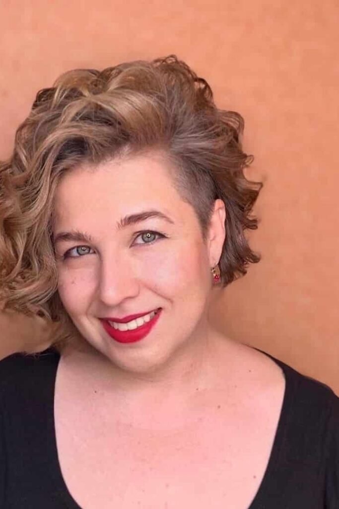 Curly Undercut Bob with Volume