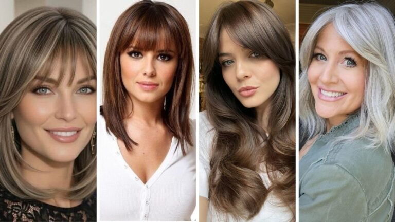 20 Beautiful Hairstyles for Women Over 40 with Bangs That Create Softness and Style