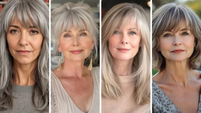 20 Beautiful Hairstyles with Bangs for Older Women That Create Softness and Style