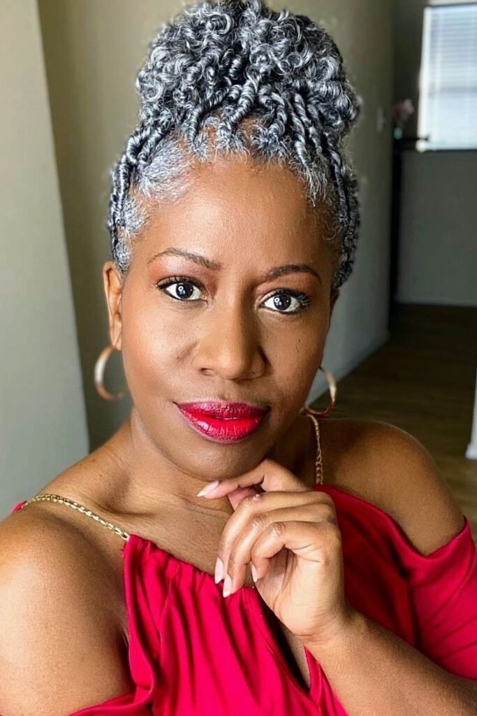 High Updo with Curly Texture