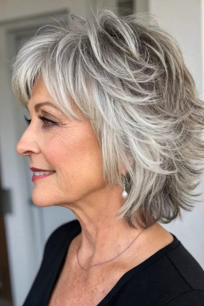 Layered Medium-Length Cut with Soft Wispy Ends