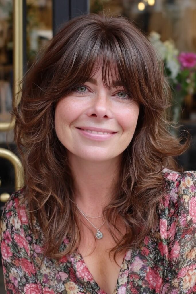 Long Layered Hair with Face-Framing Highlights