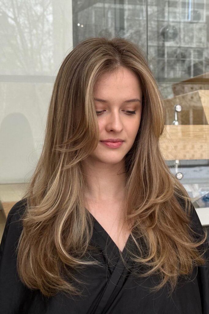 Long Layered Hair with Face-Framing Highlights (Fifth Alternate)