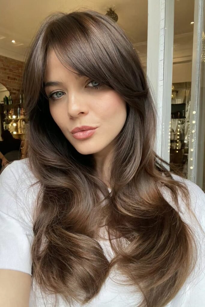 Long Layered Hair with Face-Framing Highlights (Third Alternate)