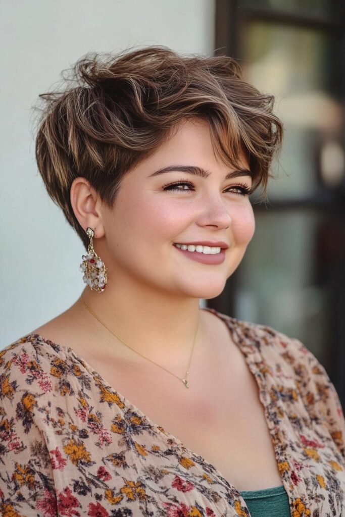 Messy Textured Pixie with Highlights