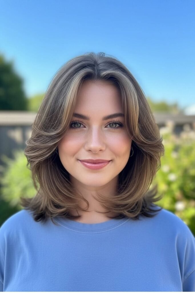 29. Mid-Length Layered Cut with Soft Face-Framing Curves