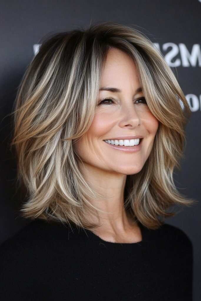Mid-Length Shag with Dimensional Layers