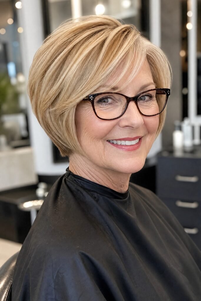 Polished Blonde Bob with Subtle Layers