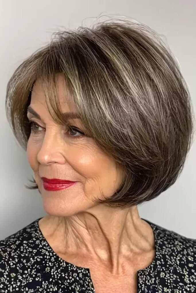 Polished Rounded Bob with Subtle Layers