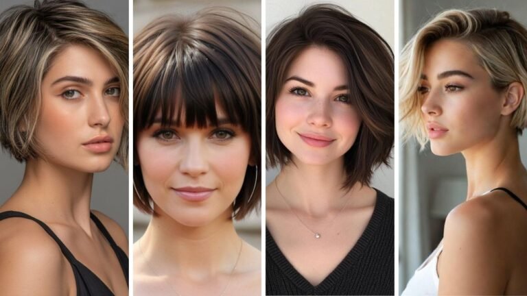 20 Beautiful Short Bob Hairstyles for Thin Fine Hair with a Round Face That Slim and Flatter