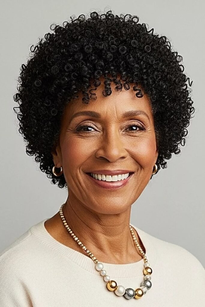 Short Curly Afro-Textured Haircut