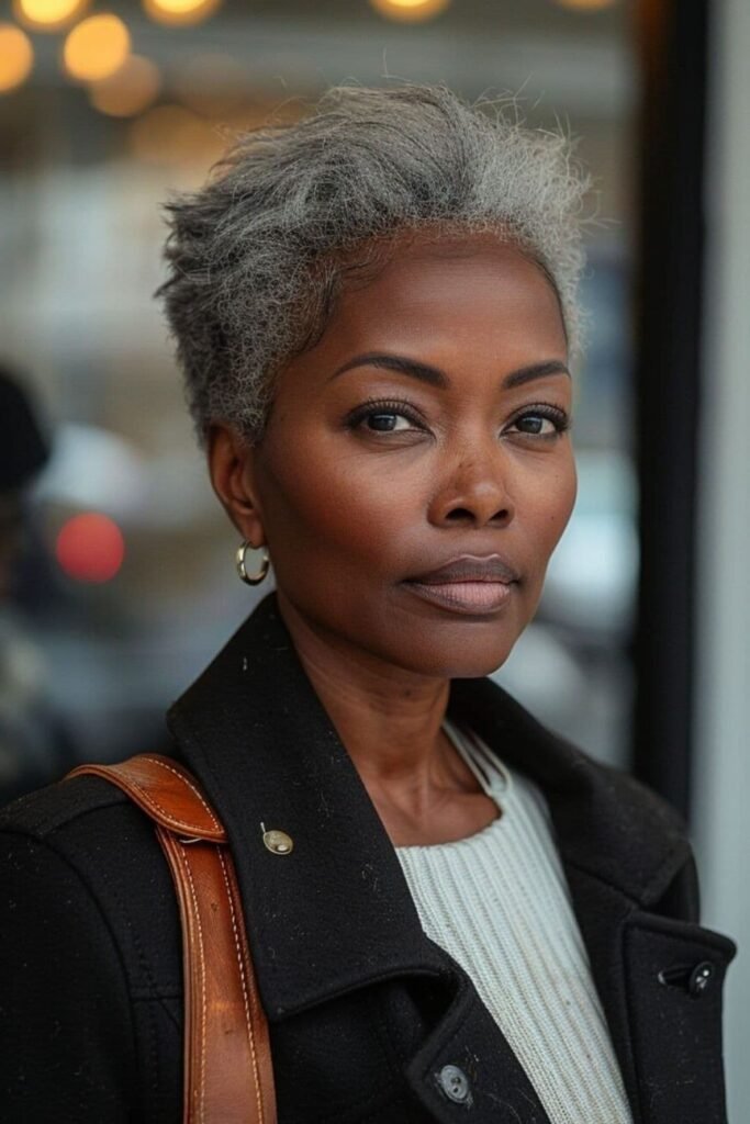 Short Pixie Cut with Natural Texture