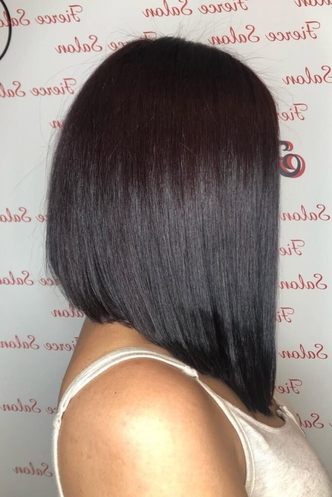 Sleek Angled Bob with Minimalist Finish