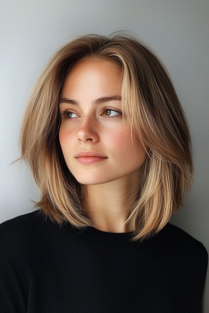 Soft Layered Bob with Face-Framing Pieces