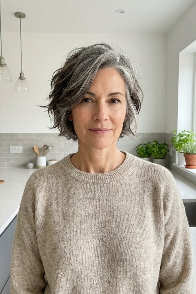Soft Layered Bob with Natural Texture