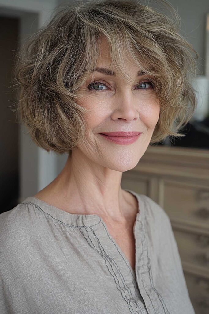 Soft Layered Bob with Waves