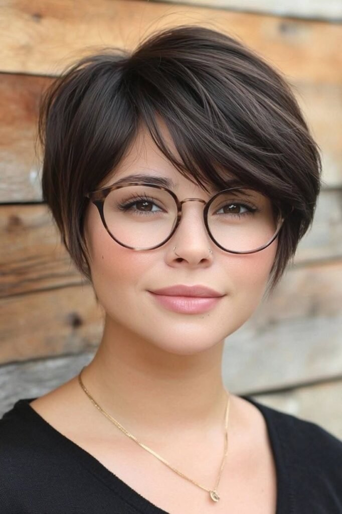 Soft Layered Pixie Cut with Wispy Bangs