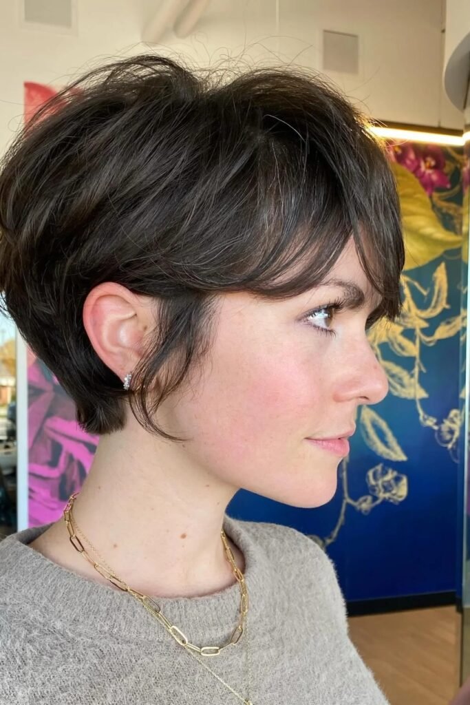 Soft Textured Pixie with Wispy Face-Framing Pieces