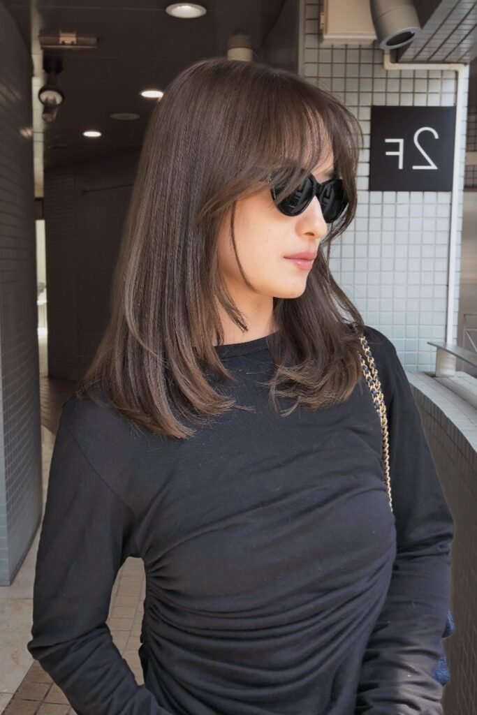 Textured Bob with Curtain Bangs (Fifth Variation)