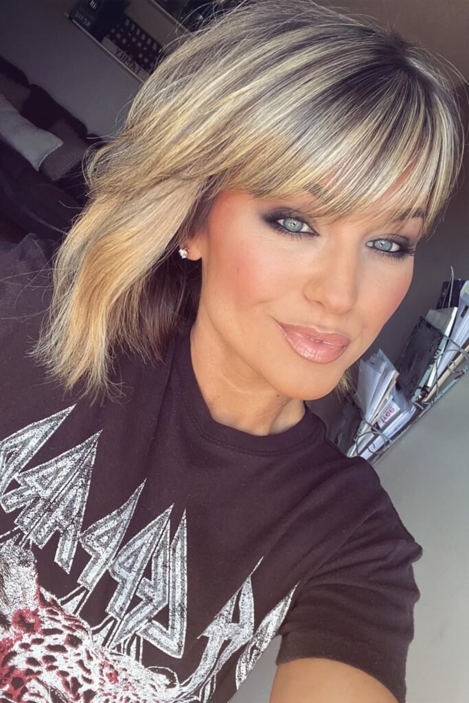 Textured Bob with Curtain Bangs (Fourth Variation)