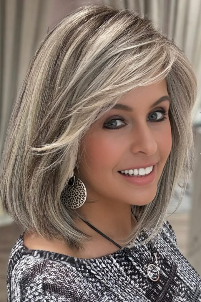 Textured Bob with Curtain Bangs (Third Variation)
