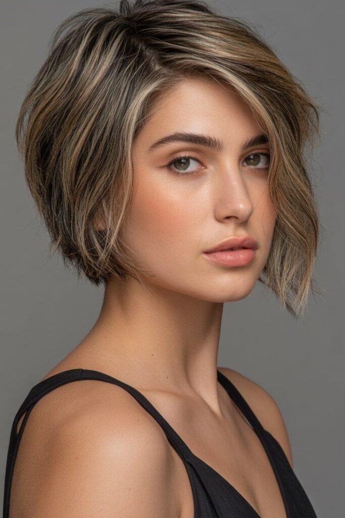 Textured Bob with Dimensional Highlights