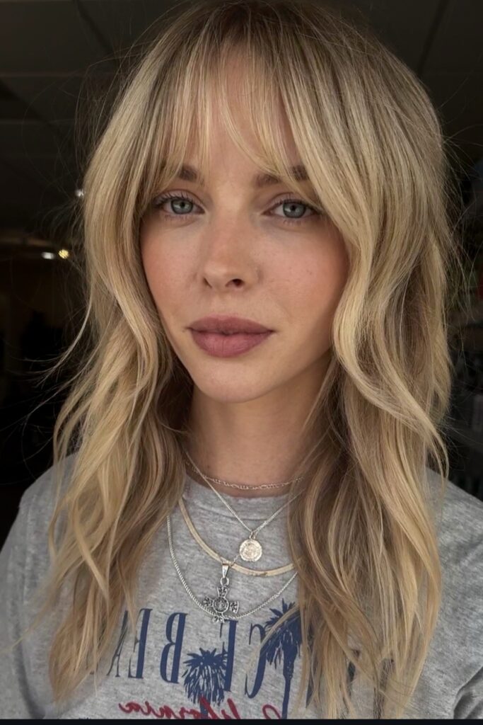 31. Textured Shag with Soft Blonde Highlights