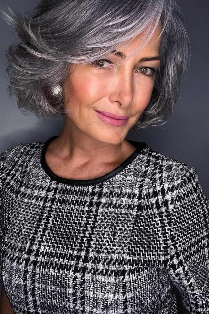 Textured Voluminous Bob with Wispy Layers
