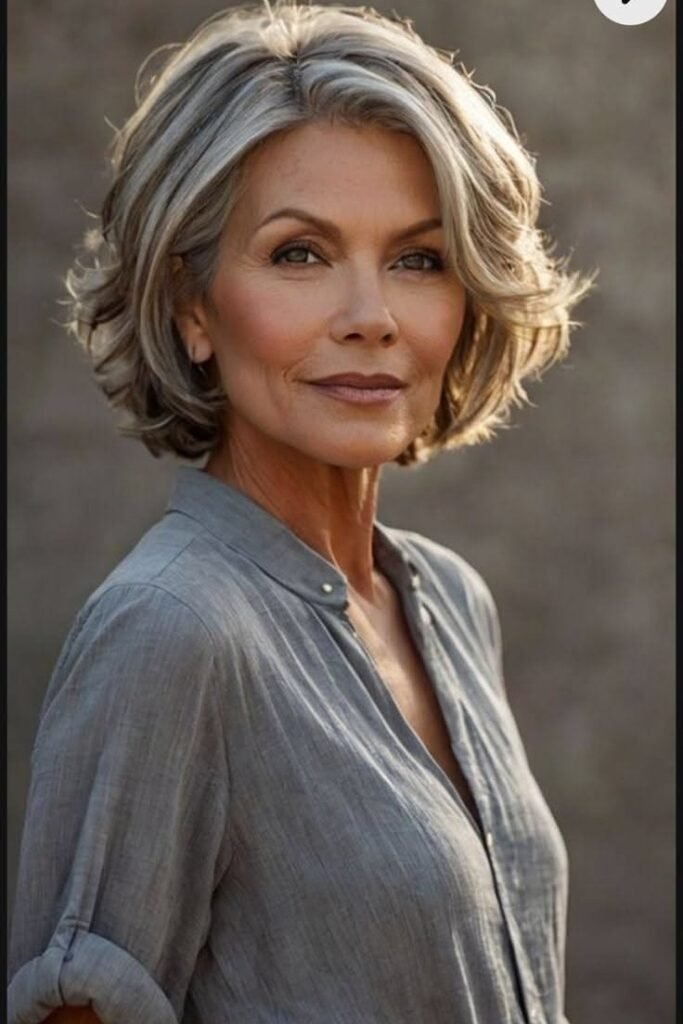 Voluminous Layered Bob with Soft Waves
