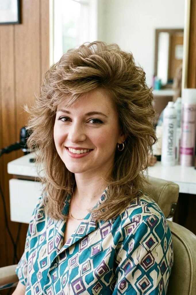 24. Voluminous Retro-Inspired Layered Cut
