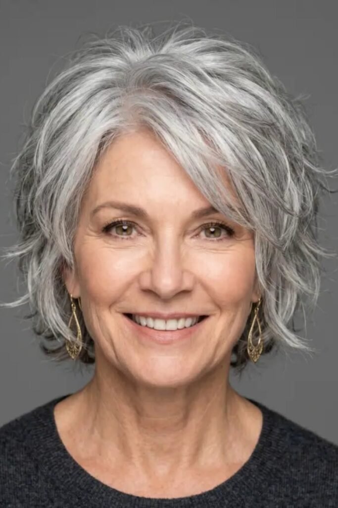 Voluminous Textured Bob with Face-Framing Layers
