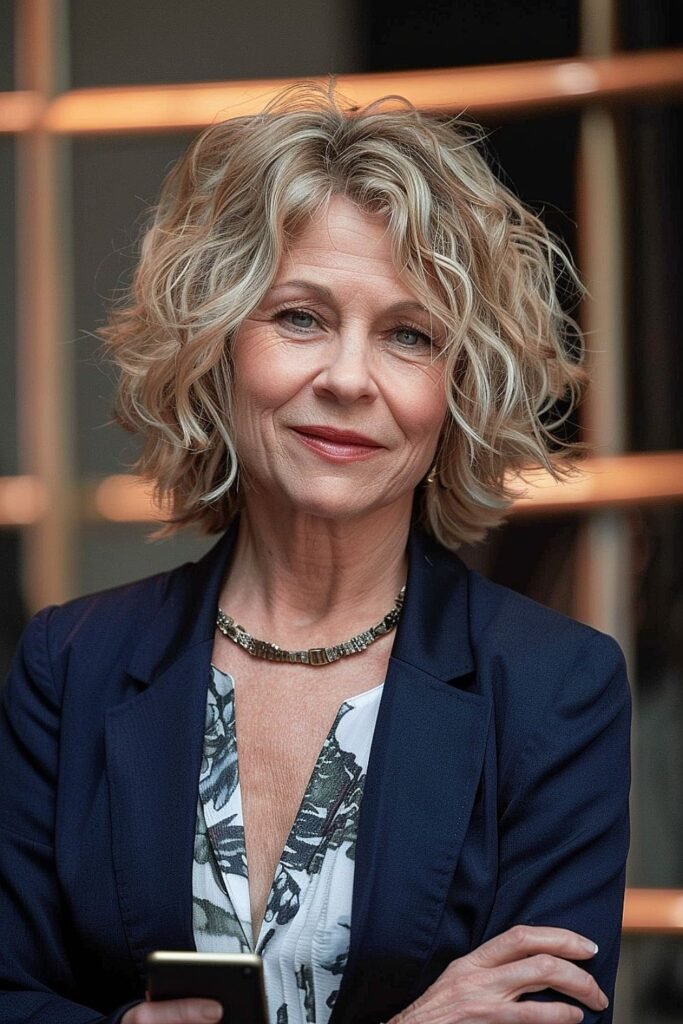 Wavy Textured Bob with Face-Framing Waves