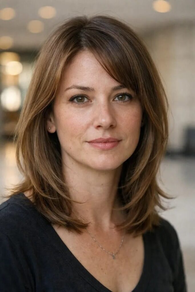 Classic Layered Bob with Side-Swept Bangs