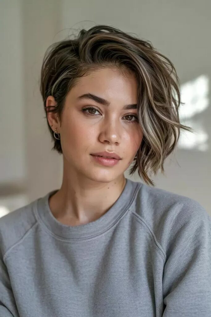 Layered Bob with Subtle Highlights and Soft Waves
