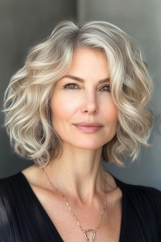Layered Wavy Bob with Soft Volume