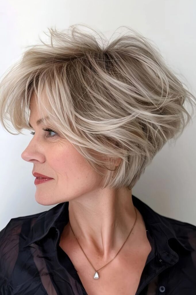 38. Messy Shaggy Pixie Bob with Layers